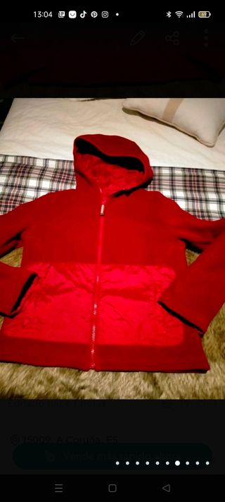 Chaqueta , cazadora zara talla S, color rojo 
