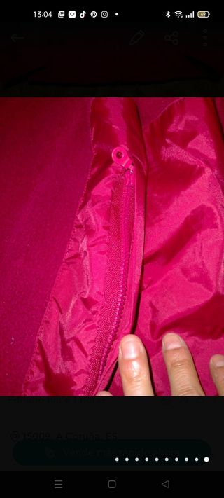 Chaqueta , cazadora zara talla S, color rojo 