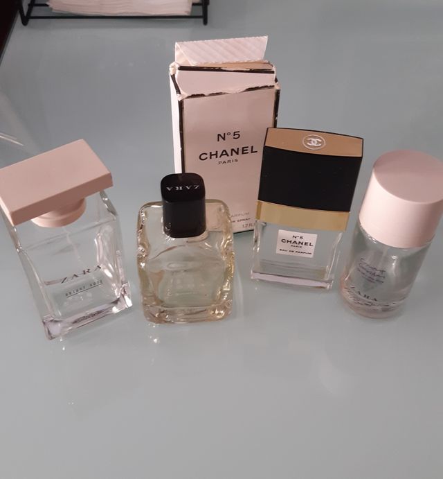 4 frascos vacíos de perfume ideal colección 