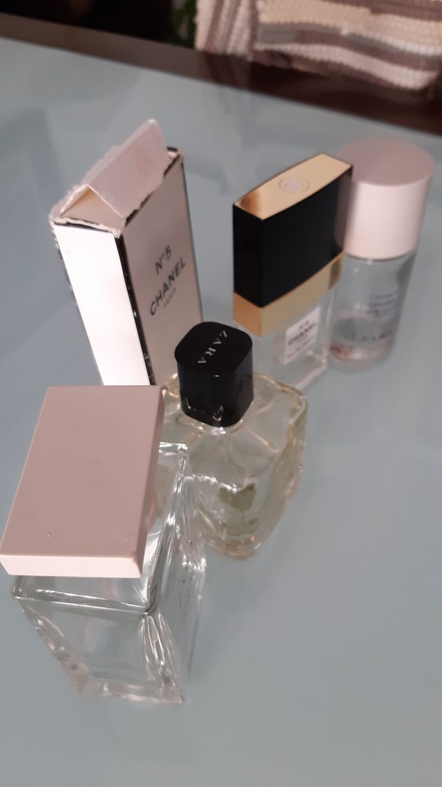4 frascos vacíos de perfume ideal colección 