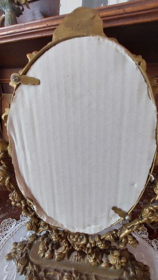 ESPEJO SOBRE- CONSOLA antiguo de bronce