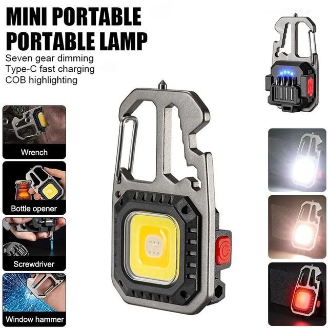 Mini torcia a led portatile per portachiavi