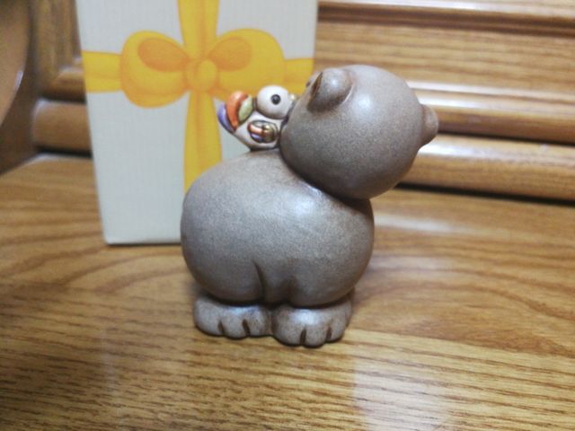 ippopotamo con uccellino thun