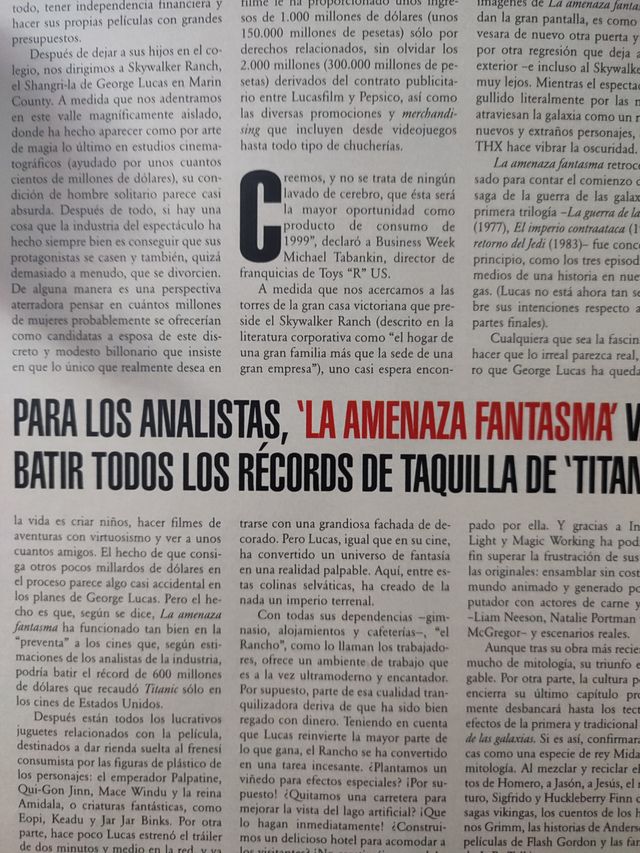 Reportaje George Lucas (Star Wars)