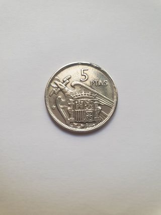 moneda de 5 pesetas 1957 conservada estrella *58
