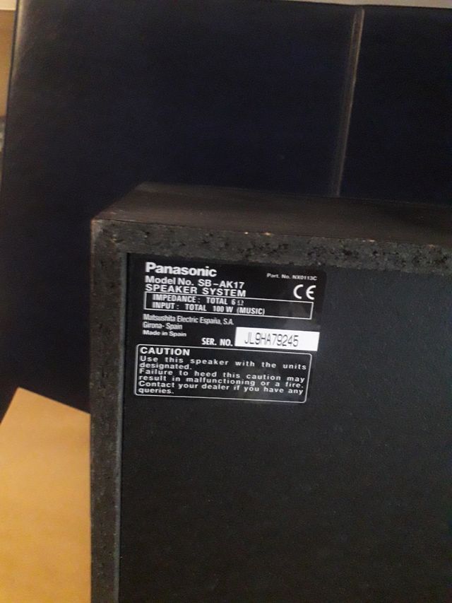 speaker system day Panasonic bass reflex