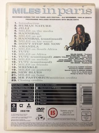 Miles Davis - Miles in París (1989) live!