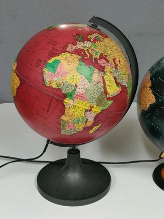 Antiguo Globo Terráqueo Hecho a Mano
