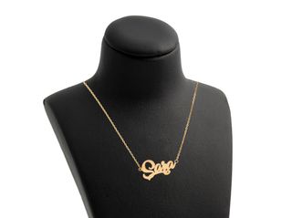 Cadena de oro 9K con nombre (a elegir) y circonita