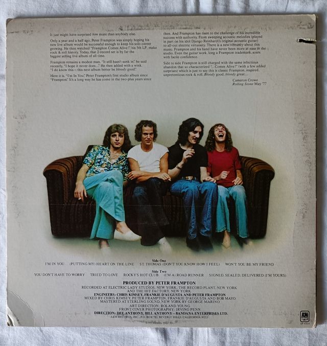 Vinile Peter Frampton I'm in you