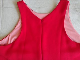 Mono falda pantalón de tirante rojo Zara