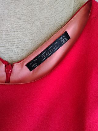 Mono falda pantalón de tirante rojo Zara