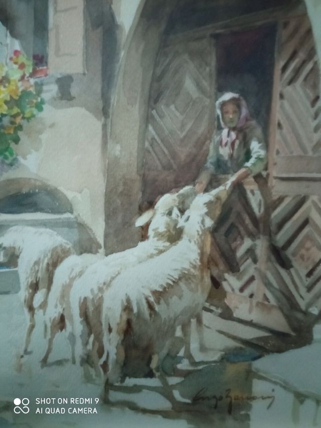 Tre quadri acquerelli