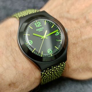 Swatch Irony Aluminium 'Yellow Drops'