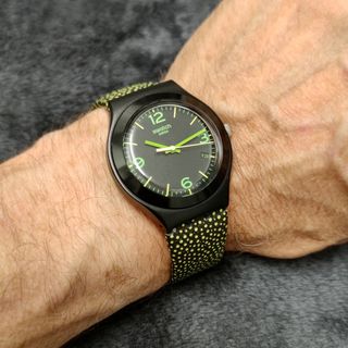 Swatch Irony Aluminium 'Yellow Drops'