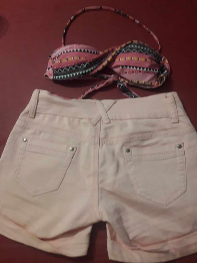 Pantalón corto de chica T36+biquini sup
