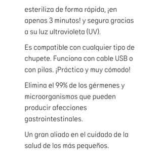 Esterilizador de chupetes Suavinex Duccio.
