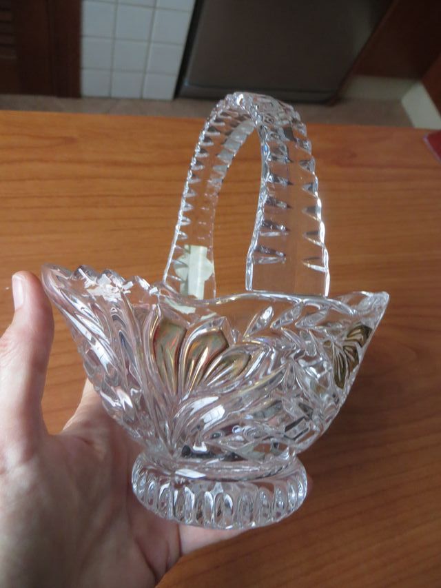 Cristal Bohemia, checo,tallado 24% PbO con dorados