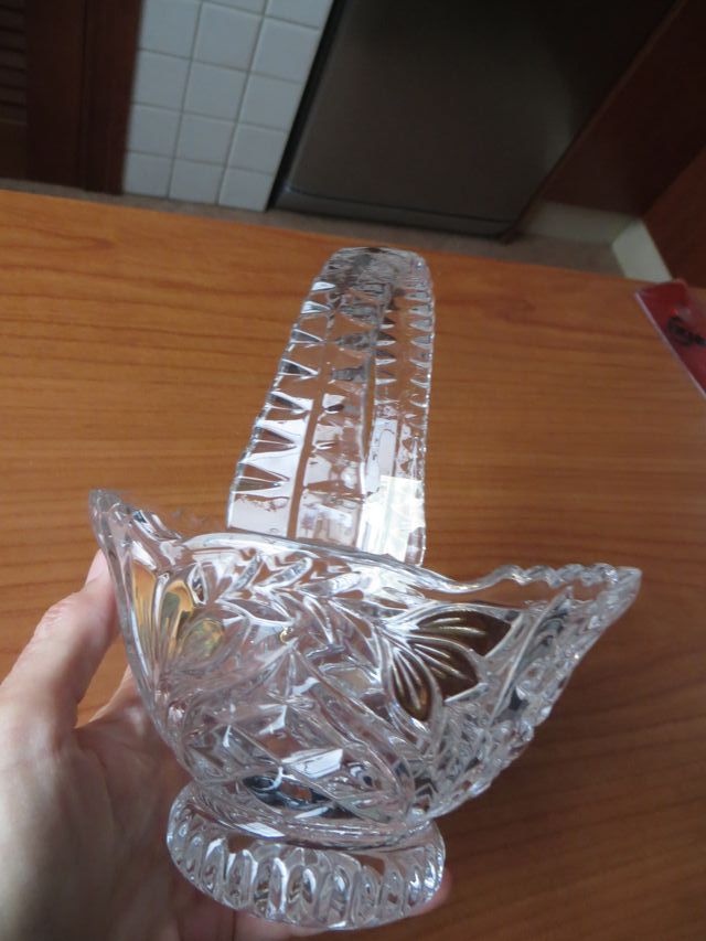 Cristal Bohemia, checo,tallado 24% PbO con dorados