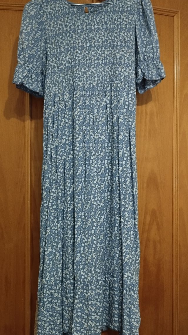 vestido largo fruncido el pecho