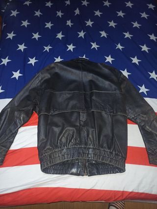 chaqueta vieja de piel