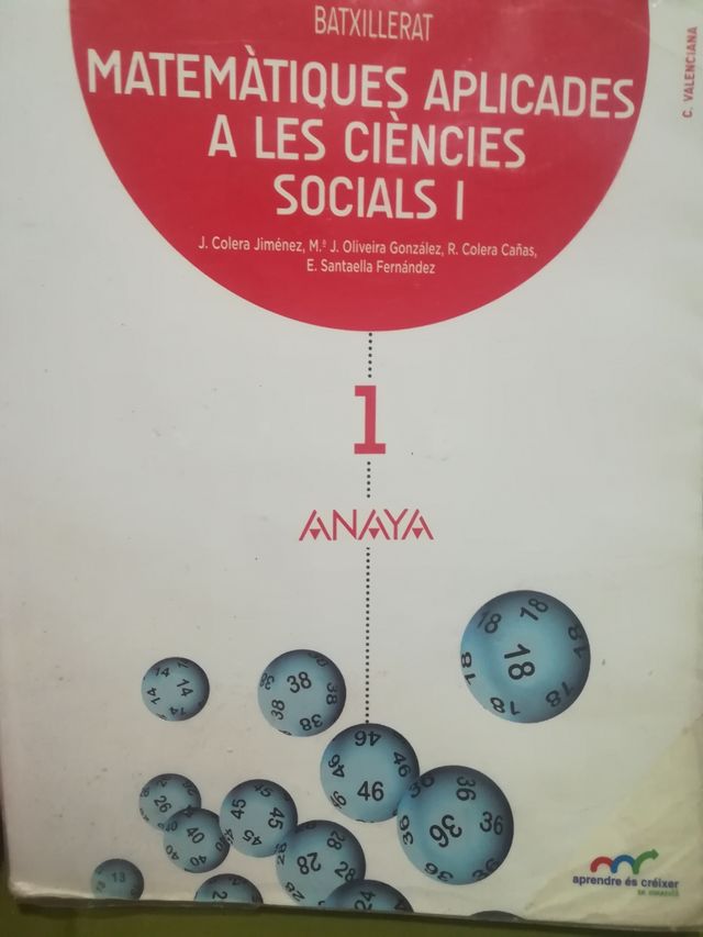 Libro matemáticas 1 bachillerato