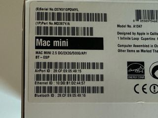 Apple Mac Mini 2.5GHz Core I5 500GB HDD 4GB RAM