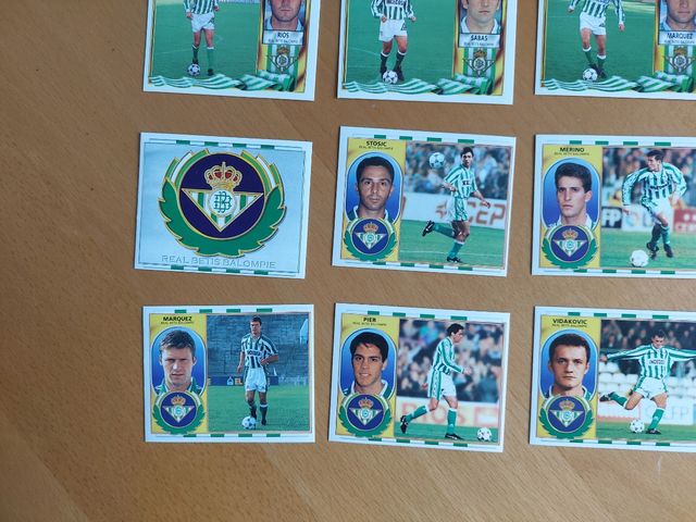Lote 16 cromos Betis 95 96 97 nuevos