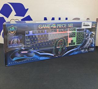 Teclado K90 Game Raton+Alfombra+Cascos ..