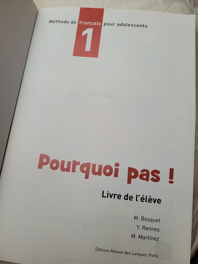 Pourquoi pas! 1° ESO Con CD Ed. Edebé IMPECABLE
