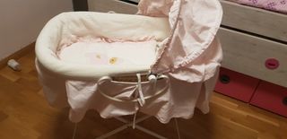 Capazo/Moisés de mimbre para bebés 