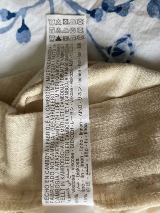 Bermudas short lino beige