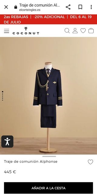 Traje de comunión niño talla 9/10.