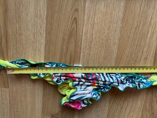 Bikini bandeau estampado volantes amarillo T.M/L
