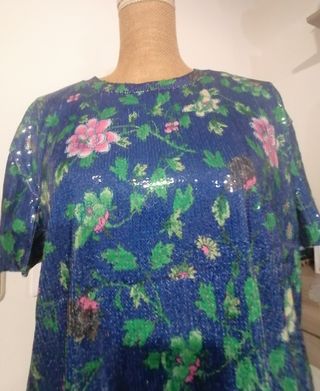 camiseta chica lentejuelas precio original 17,95 €