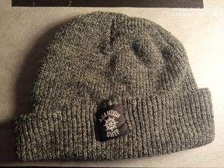 Gorro gris de punto de lana estilo beanie unisex, 