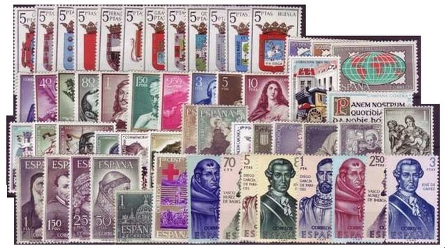 SELLOS NUEVOS ESPAÑA. AÑO 1963 COMPLETO. NUEVOS 