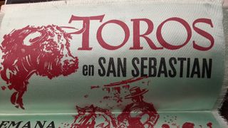 Cartel de toros. SEMANA GRANDE DONOSTIARRA. 