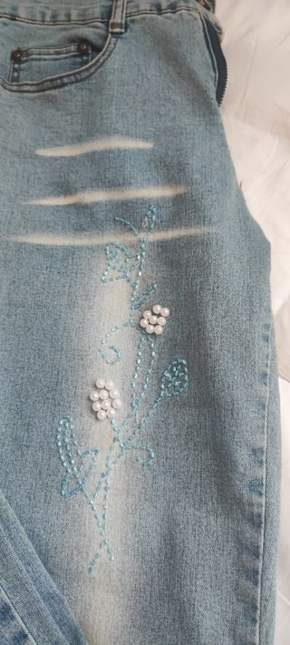 Pantalón vaquero campana, elástico.S.Nuevo