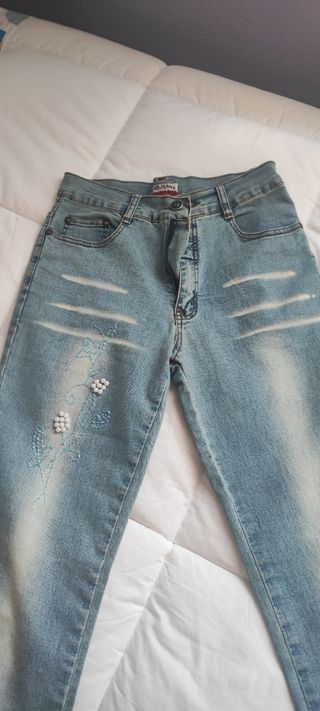 Pantalón vaquero campana, elástico.S.Nuevo