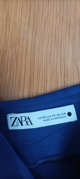 Vestido fiesta Zara azul 