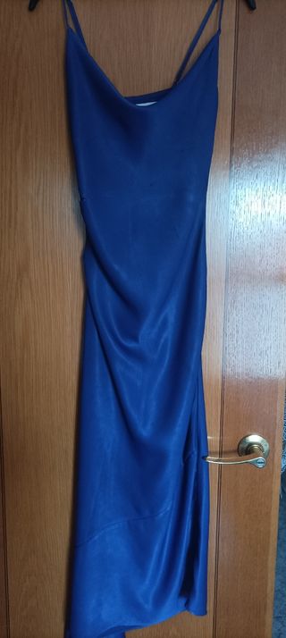 Vestido fiesta Zara azul 