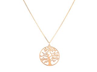 Cadena de oro 9K con colgante árbol familiar