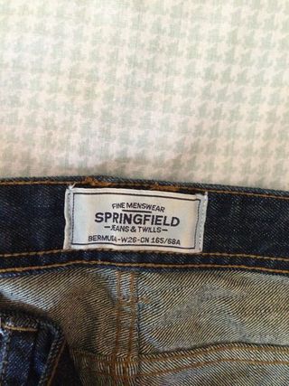 vaquero, pantalón, bermuda corto SPRIGFIELD hombre