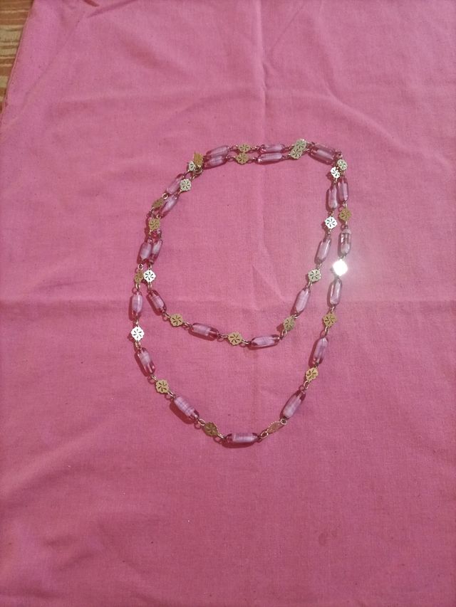 collana elegante glicine e dorata