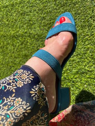 Sandalias turquesa 39