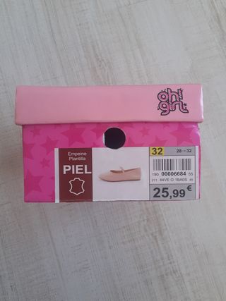 Bailarinas piel n° 32 SIN ESTRENAR