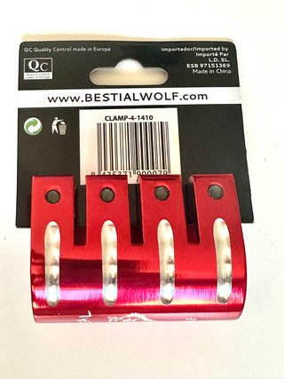 Abrazadera Clamp para Scooter Patinete Rojo