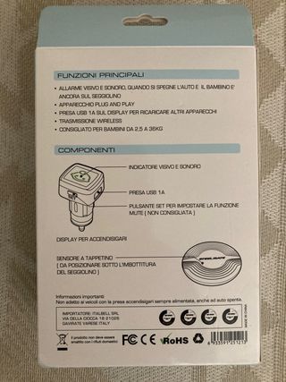 Dispositivo antiabandono bebe a bordo