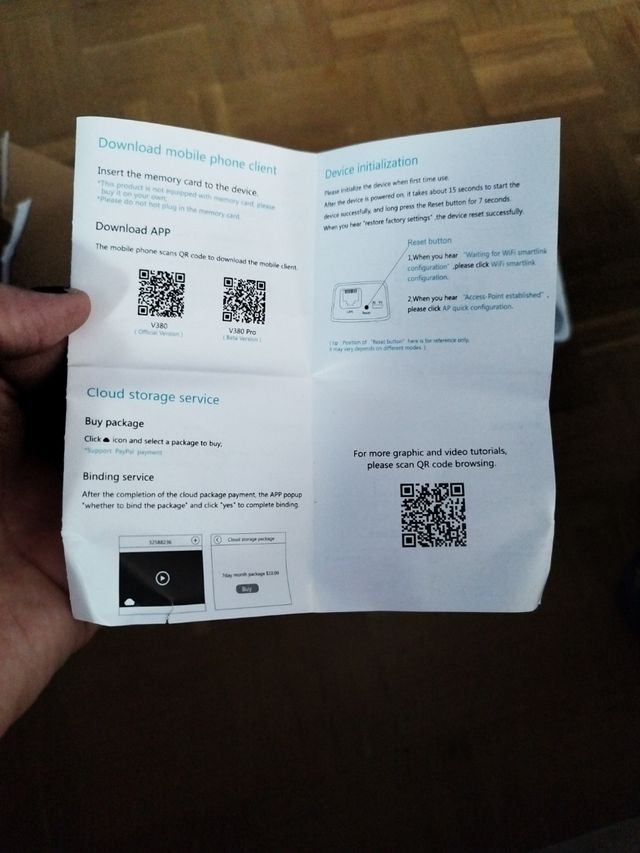 Cámara wifi, bebé, V380 Pro